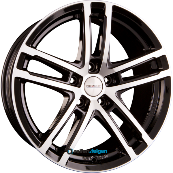 DEZENT TZ-C 6.5x16 ET22 5x112 NB66.6 DARK - Black Polished