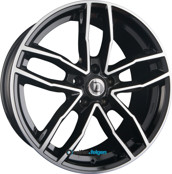 DIEWE WHEELS ALITO 9x20 ET25 5x112 NB66.6 NERO S MACHINED - Schwarz Glanz Frontpoliert