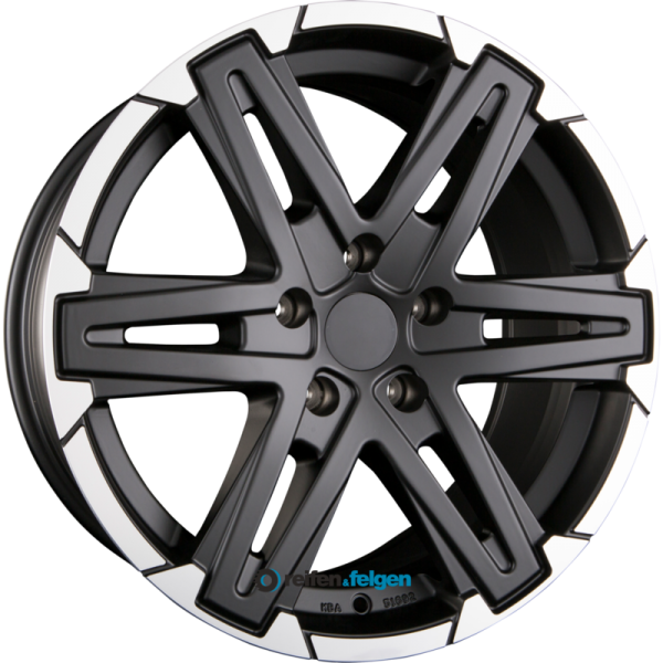 DIEWE WHEELS GREZZO 8.5x16 ET42 6x114.3 NB66.1 Nero Machined