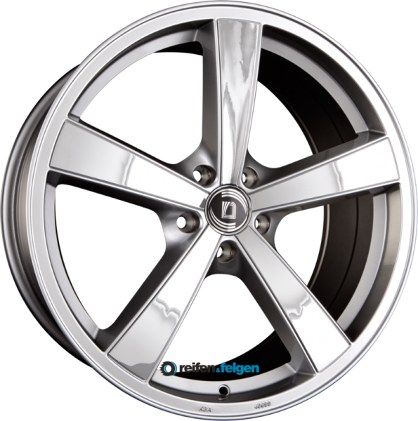DIEWE WHEELS TRINA II 8x18 ET40 5x112 NB66.6 ARGENTOINOX - Silber mit Edelstahlinlays