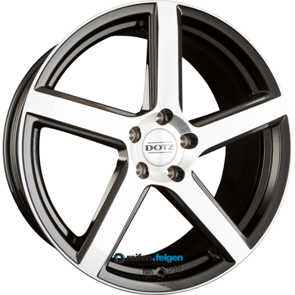 DOTZ CP5 8.5x20 ET30 5x120 NB72.6 DARK - Black Polished