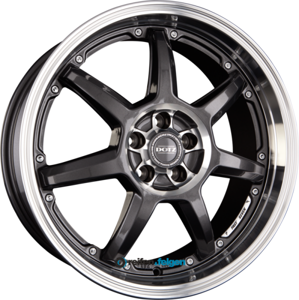 DOTZ FAST SEVEN 8x17 ET48 5x112 NB70.1 GunmETal Polished