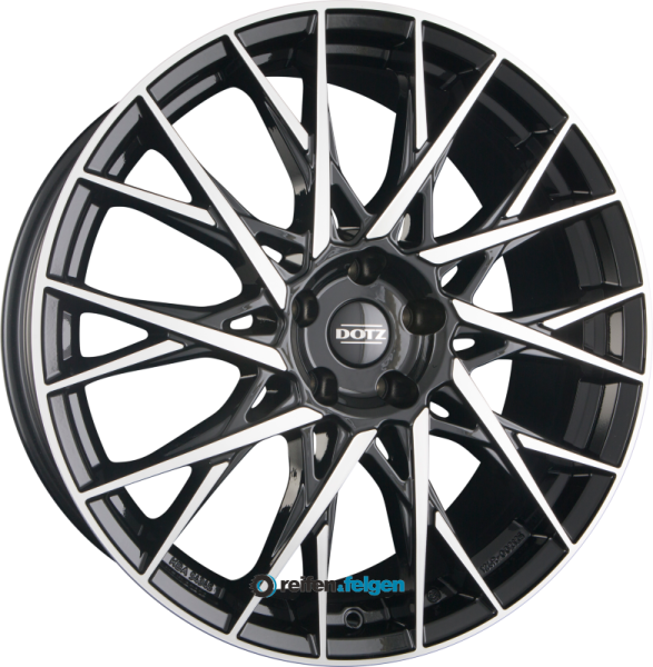 DOTZ FUJI 7.5x19 ET50 5x114.3 NB71.6 DARK - Schwarz Frontpoliert