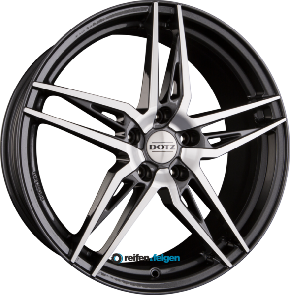 DOTZ INTERLAGOS 7.5x19 ET51 5x112 NB57.1 DARK - GunmETal Frontpoliert