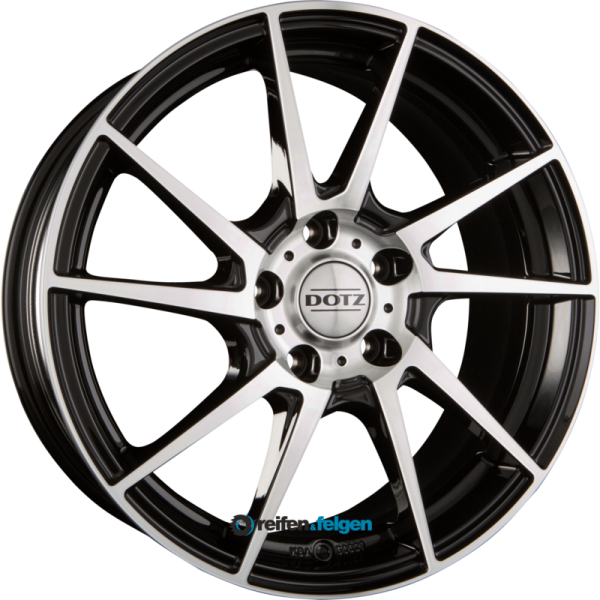 DOTZ KENDO 7x16 ET45 4x100 NB60.1 Black Polished Front