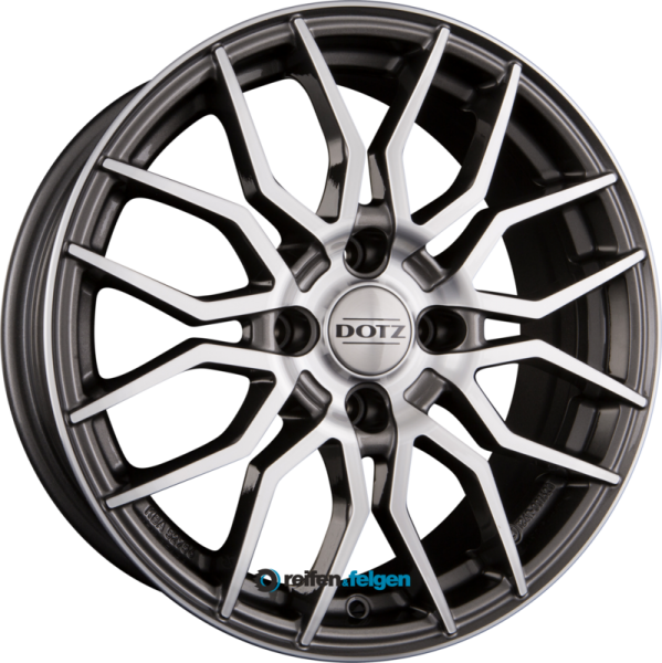 DOTZ LIMEROCK 7x17 ET37 4x100 NB60.1 DARK - GunmETal Frontpoliert
