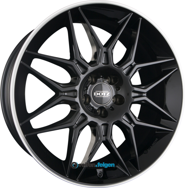 DOTZ LONGBEACH 10.5x21 ET20 5x112 NB66.6 DARK - Schwarz Glänzend Poliertes Horn