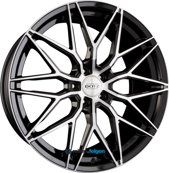 DOTZ SUZUKA 8.5x19 ET35 5x112 NB70.1 DARK - Schwarz Frontpoliert