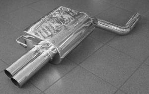 Eisenmann Racing Motorsport Sound Endschalldämpfer Edelstahl Einseitig passend für BMW E60 Limousine/ sedan/BMW E61 Touring/estate