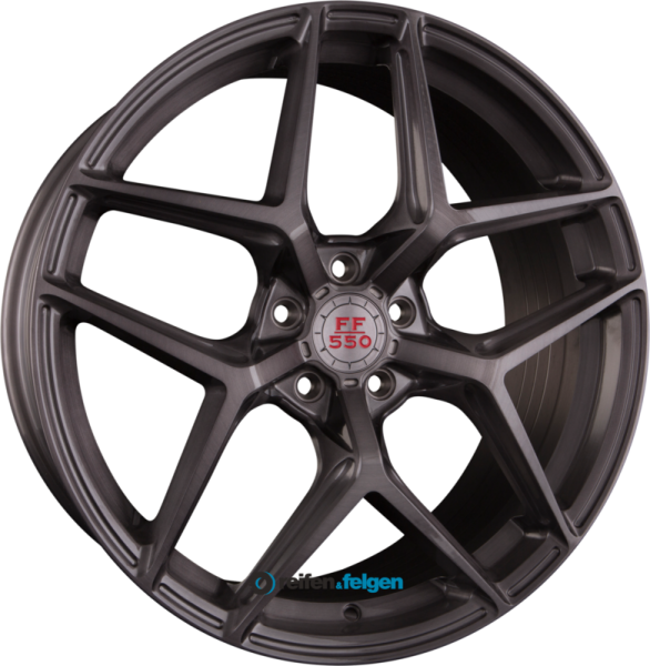 Elegance Wheels FF 550 10x20 ET47 5x112 NB73.1 Liquid Brushed Metal