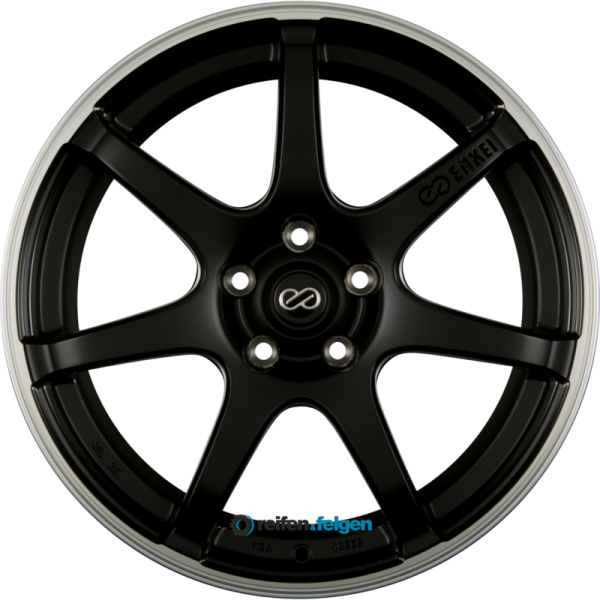 ENKEI IZUMO 8.5x20 ET30 5x114.3 NB72.6 Matt Black / Polished Lip & Millings