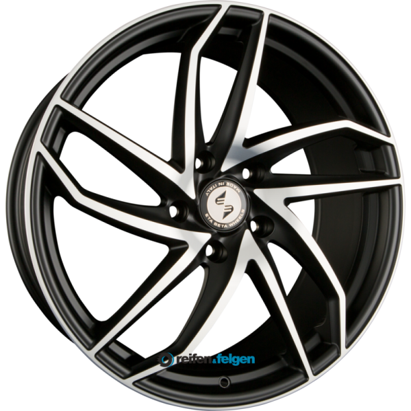 ETA BETA HERON 8.5x19 ET20 5x112 NB66.6 Black Matt Full Polish