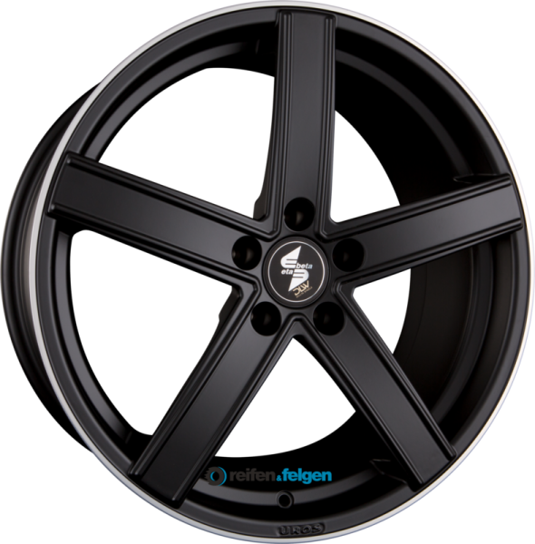 ETA BETA UROS 10.5x20 ET30 5x112 NB78.1 Black Matt Lip Polished