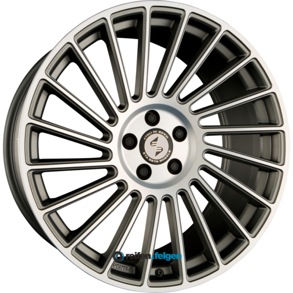 ETA BETA VENTI-R 8.5x20 ET25 5x112 NB78.1 Anthracite Matt Full Polish