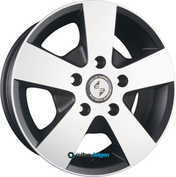 EtaBeta ATRIA 6.5x16 ET45 5x120 NB65.1 Black Matt Full Polish