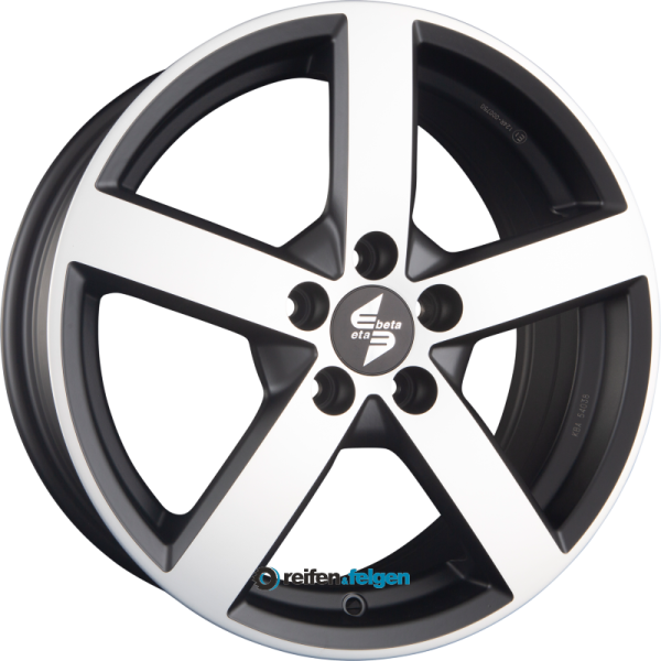 EtaBeta EROS 7.5x17 ET51 5x112 NB57.1 Black Matt Full Polished