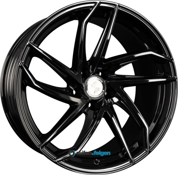 ETABETA HERON 9.5x19 ET20 5x112 NB66.6 Black Shiny werk91-4 9,5x19 ET20 5x112 Alufelge Schwarz