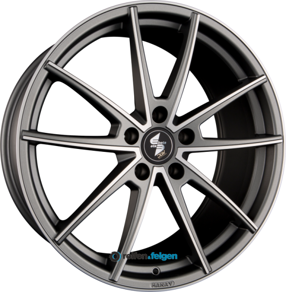 EtaBeta MANAY 8.5x19 ET38 5x120 NB78.1 Anthracite Matt Full Polish