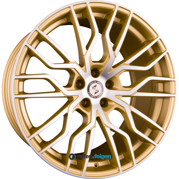 EtaBeta MEDUSA 9.5x21 ET42 5x112 NB66.6 Matt Gold Full Polish