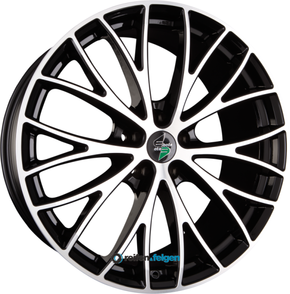 EtaBeta PIUMA 8.5x18 ET45 5x120 NB65.1 Shiny Black Polish - Glanzschwarz Poliert