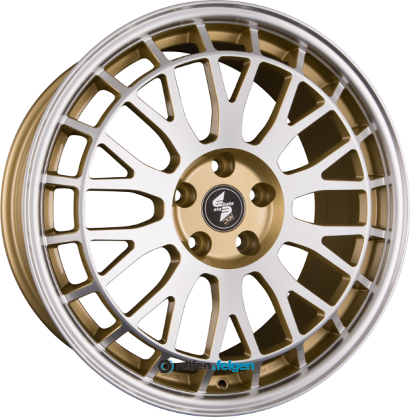 EtaBeta UNIT 8.5x19 ET50 5x112 NB78.1 Shiny Gold Lip Face Polished