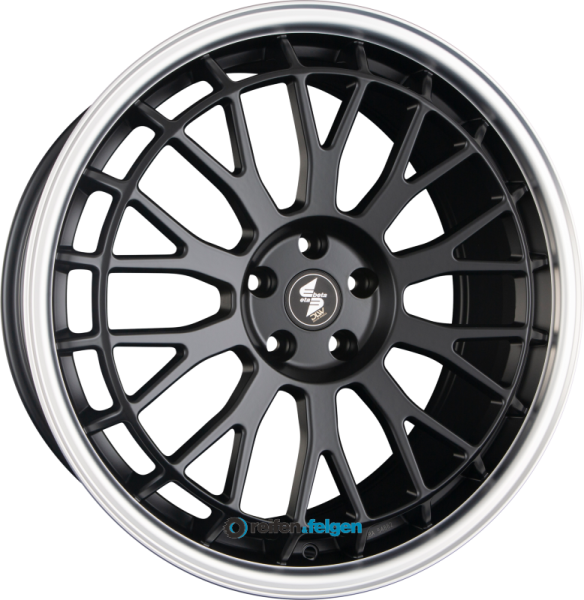 EtaBeta UNIT 9.5x21 ET50 5x112 NB66.6 Black Matt Lip Polished
