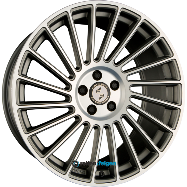 EtaBeta VENTI-R 8.5x19 ET35 5x114.3 NB78.1 Anthracite Matt Full Polish