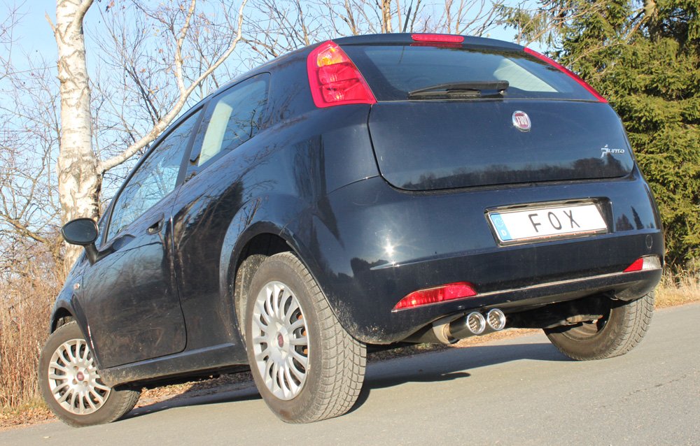 Fox Auspuff Sportauspuff Endschalldämpfer für Fiat Grande Punto 199 1,4l
