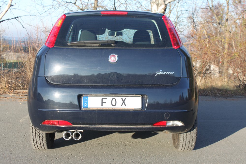 Fox Auspuff Sportauspuff Endschalldämpfer für Fiat Grande Punto 199 1,4l