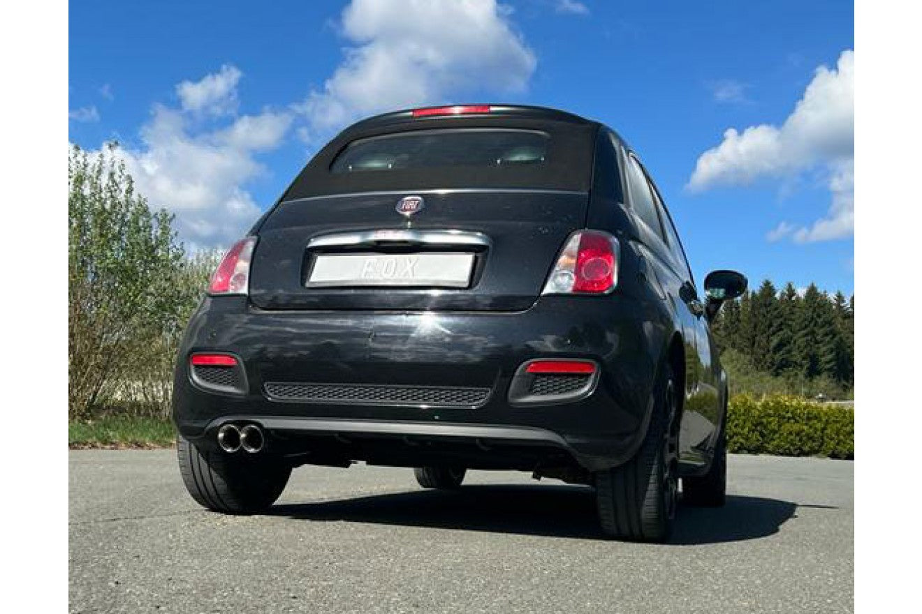 Fox Auspuff Sportauspuff Komplettanlage für Fiat 500 500C 0,9l 77kW