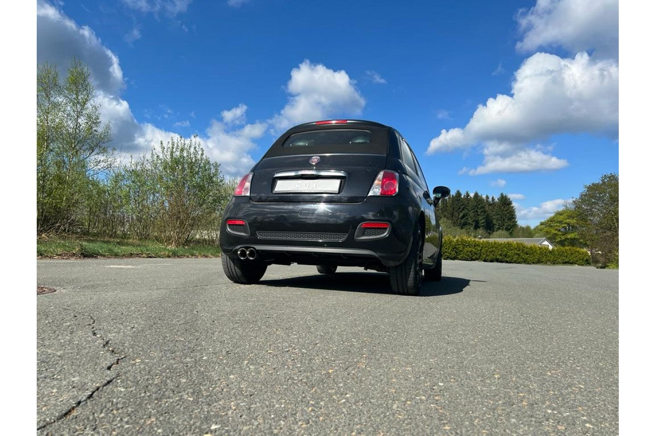 Fox Auspuff Sportauspuff Komplettanlage für Fiat 500 500C 0,9l 77kW