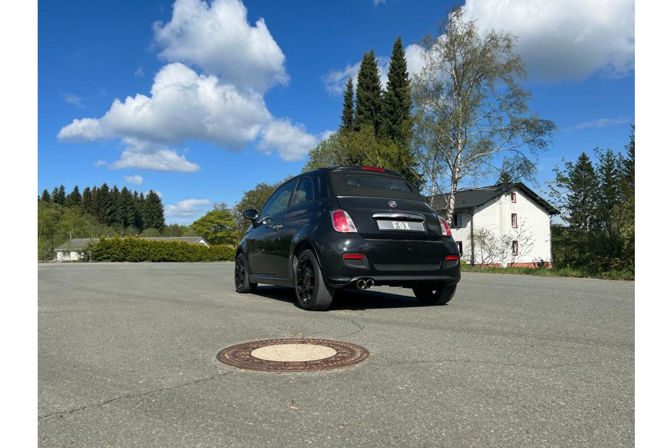 Fox Auspuff Sportauspuff Komplettanlage für Fiat 500 500C 0,9l 77kW