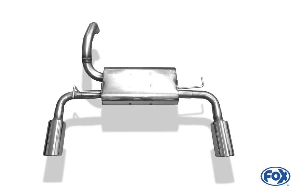 Fox Auspuff Sportauspuff Endschalldämpfer für Fiat 500 Abarth 1.4l 99kW