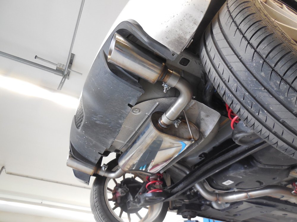 Fox Auspuff Sportauspuff Endschalldämpfer für Fiat 500 Abarth 1.4l 99kW