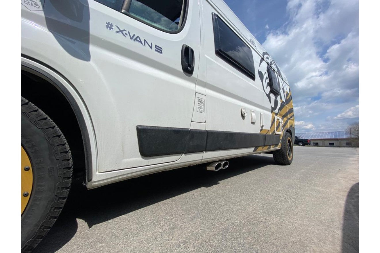 Fox Duplex Endrohrsystem für Fiat Ducato Wohnmobil Endrohr Ausgang zur Seite 2.3