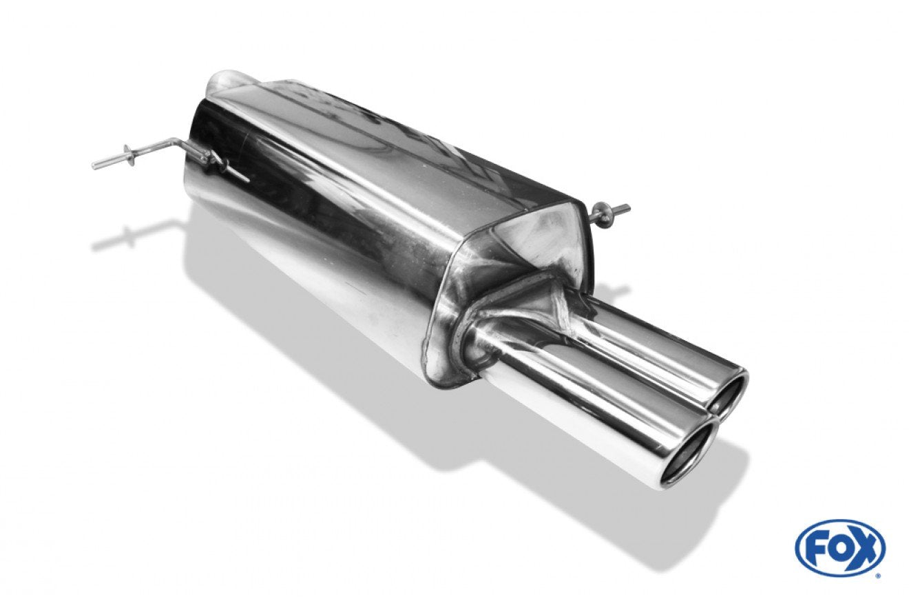 Fox Auspuff Sportauspuff Endschalldämpfer für Ford Fiesta 7 und Sport 1.0l 1.4l