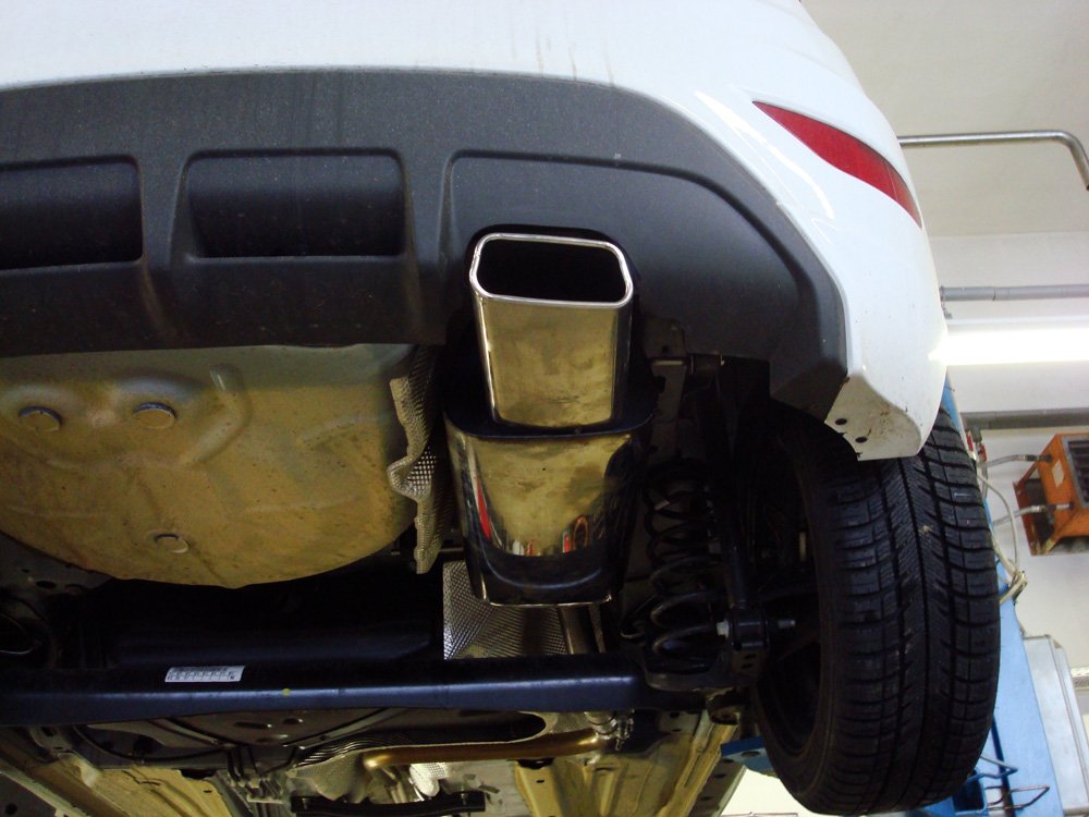 Fox Auspuff Sportauspuff Endschalldämpfer für Ford Fiesta 7 Sport 1.6l D 55 66kW