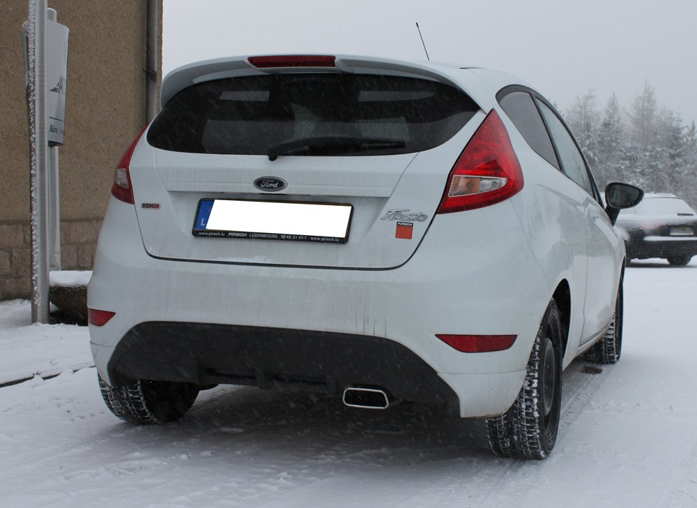 Fox Auspuff Sportauspuff Endschalldämpfer für Ford Fiesta 7 Sport 1.6l D 55 66kW