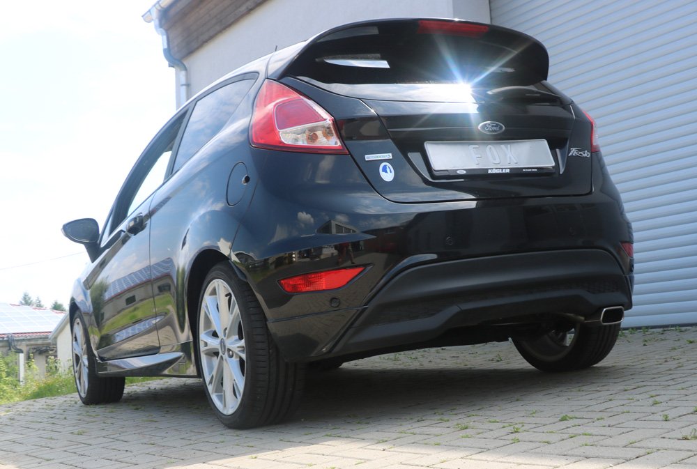 Fox Auspuff Sportauspuff Endschalldämpfer für Ford Fiesta 7 Sport 1.6l D 55 66kW