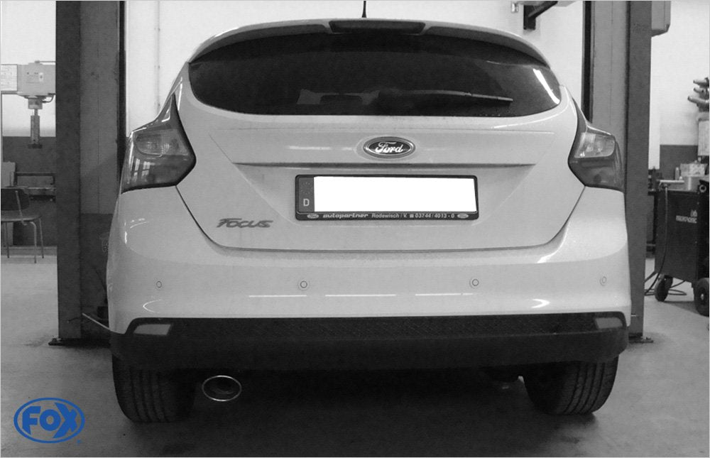 Fox Auspuff Sportauspuff Endschalldämpfer für Ford Focus 3 Fließheck 1,6l D
