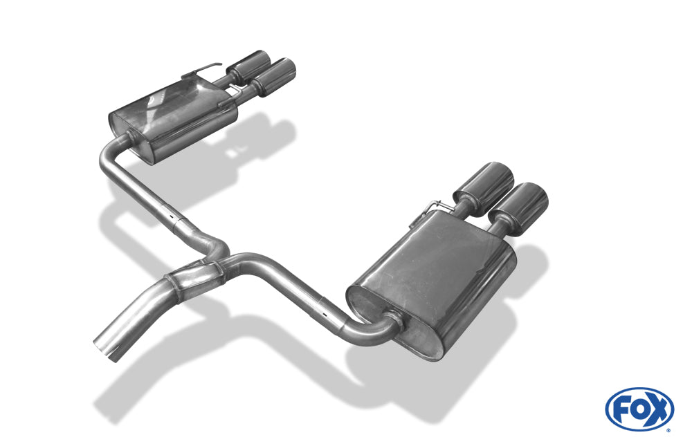 Fox Duplex Auspuff Sportauspuff Endschalldämpfer für Ford Mondeo 4 Turnier