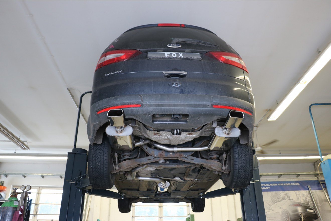 Fox Duplex Auspuff Sportauspuff Endschalldämpfer für Ford Galaxy II WA6 2.0 2.2