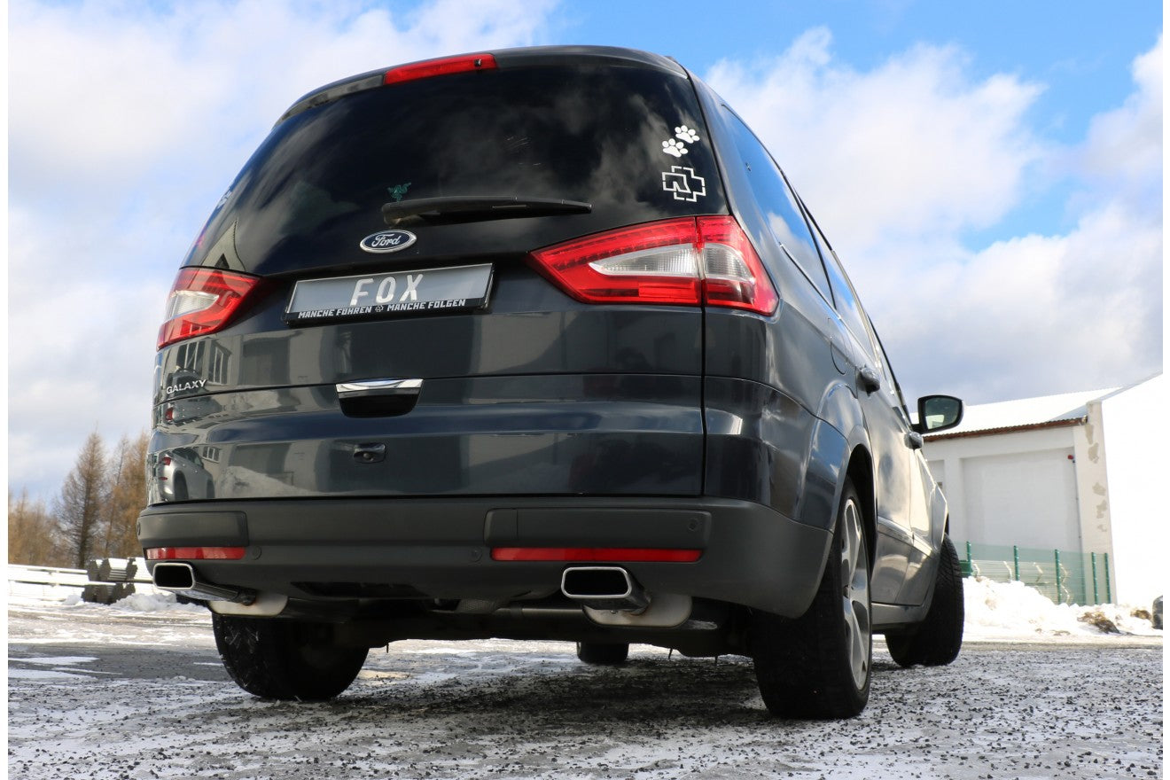 Fox Duplex Auspuff Sportauspuff Endschalldämpfer für Ford Galaxy II WA6 2.0 2.2