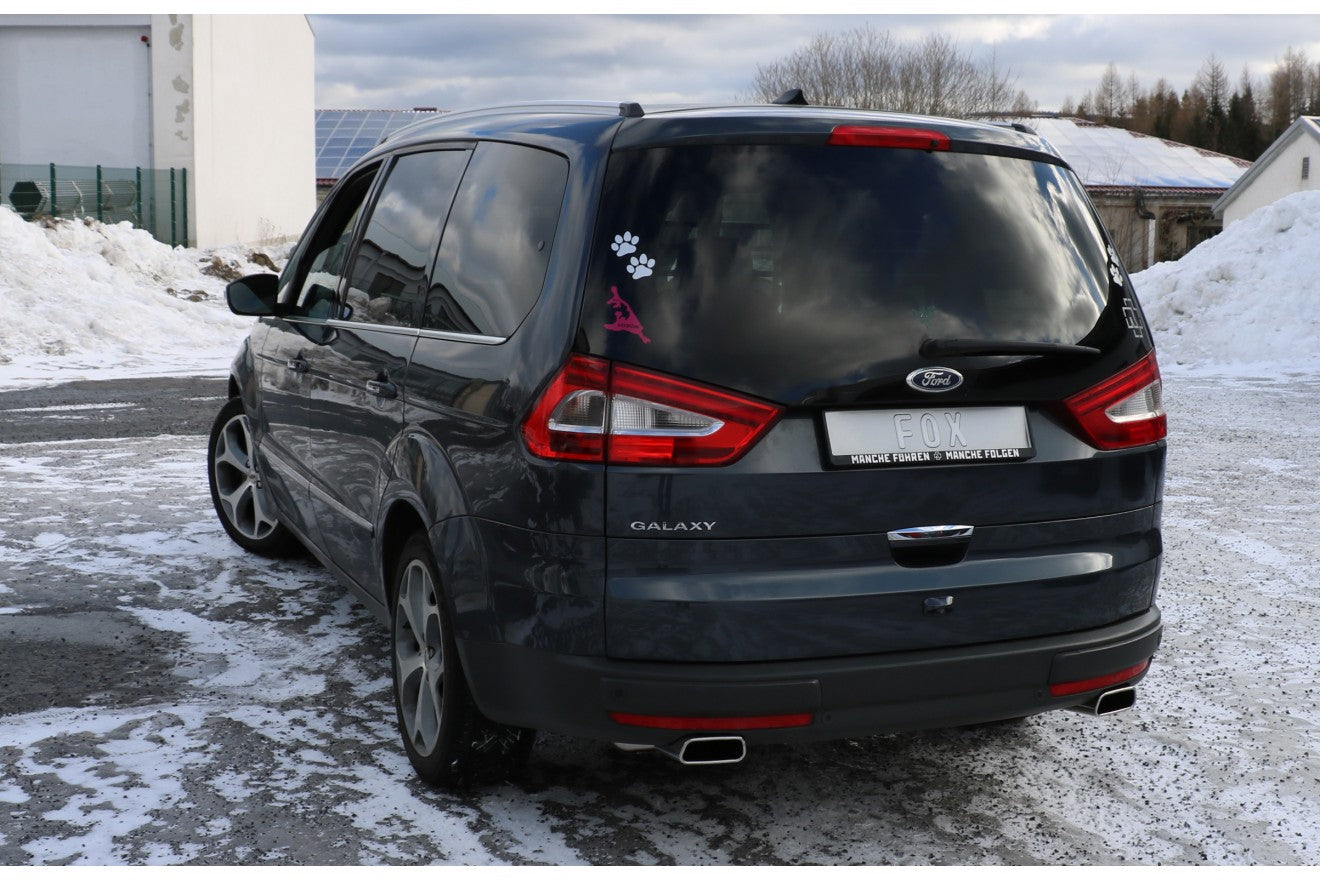 Fox Duplex Auspuff Sportauspuff Endschalldämpfer für Ford Galaxy II WA6 2.0 2.2