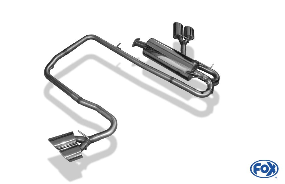 Fox Auspuff Sportauspuff Endschalldämpfer Sidepipe für Ford Ranger Doppelkabine