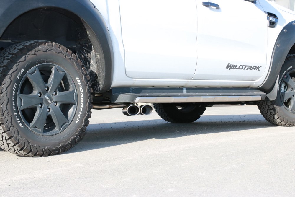 Fox Auspuff Sportauspuff Endschalldämpfer für Ford Ranger Doppelkabine 4x4 2.2