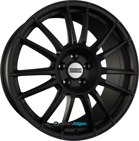 FONDMETAL 9RR 8x18 ET45 5x114.3 NB75 Black Matt werk91-4 Schwarz