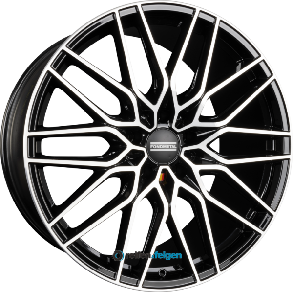 FONDMETAL CRATOS 10x22 ET65 5x130 NB71.6 Glossy Black Machined