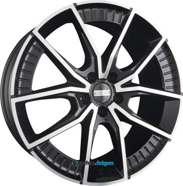 FONDMETAL ELATHA 8.5x19 ET32 5x112 NB66.6 Glossy Black Machined