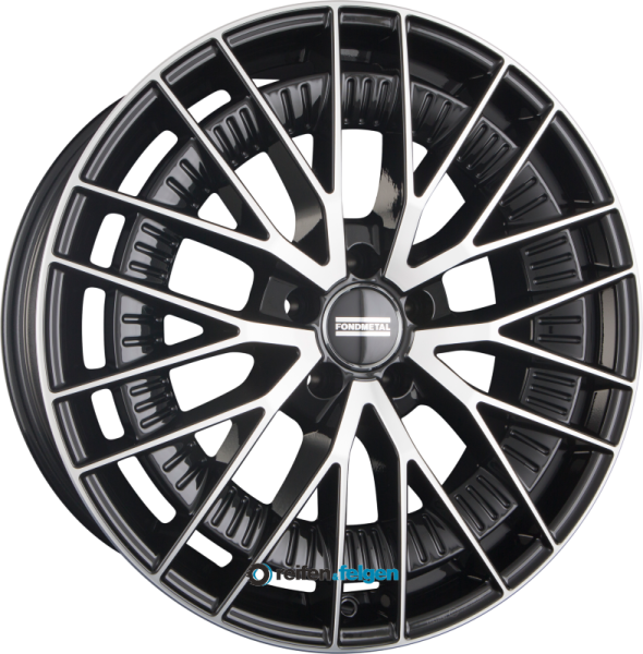 FONDMETAL KARI 8.5x20 ET50 5x112 NB66.6 Glossy Black Machined